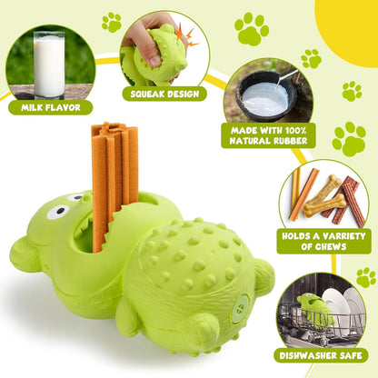 Dog Toys For Aggressive Chewers Natural Rubber Squeaky