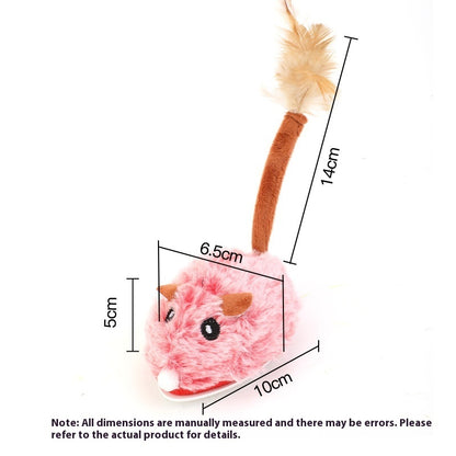 Cat Toys Self-Hi Relieving Stuffy Electric Mouse Cat Pole Toy