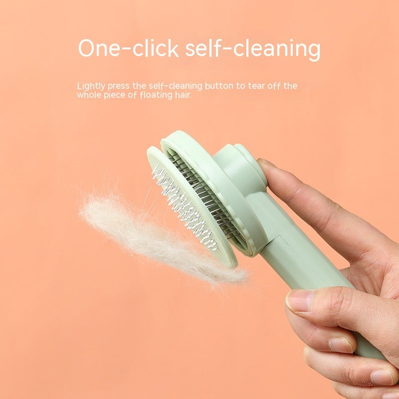Plastic Stainless Steel Pet Comb Hair Removal