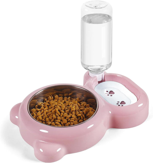 Dog Bowls Cat Food And Water Bowl Set With Water Dispenser