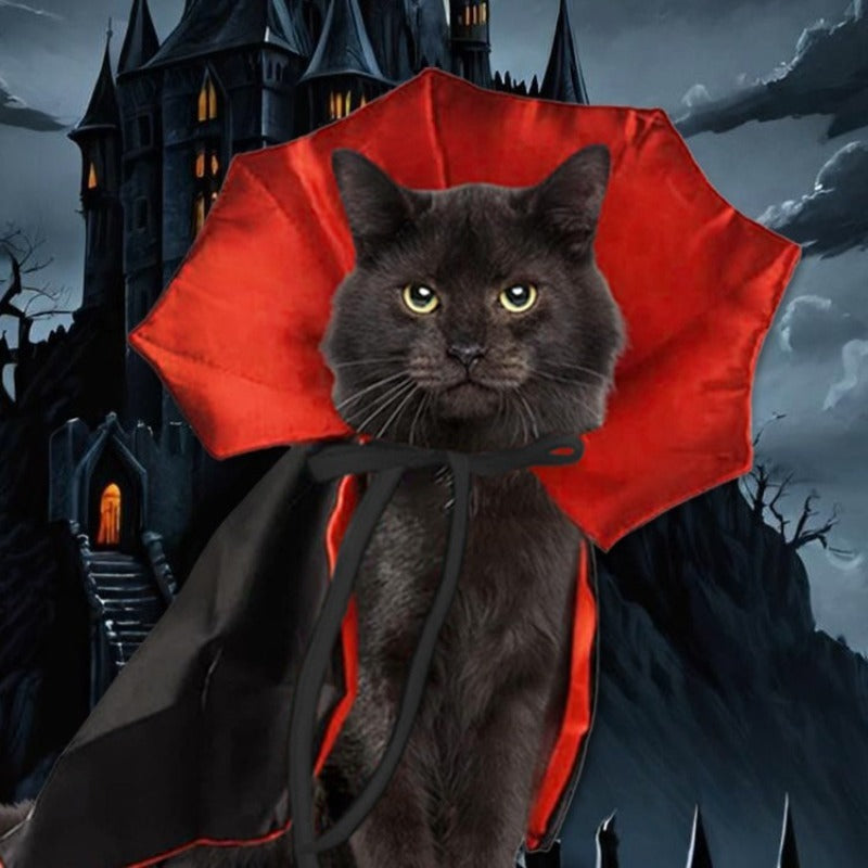 Cute Halloween Pet Costumes Cosplay Vampire Cloak