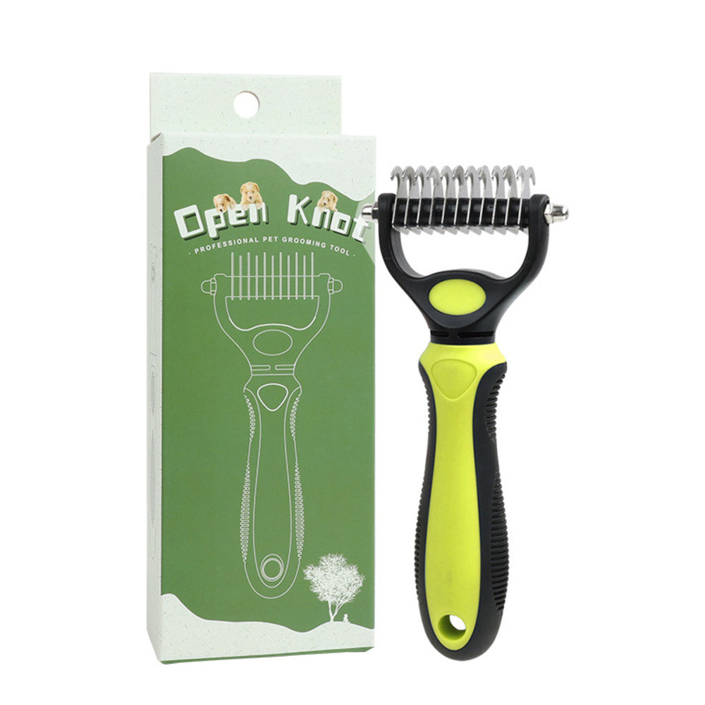 Pet Grooming Brush  Double Sided Shedding Dematting