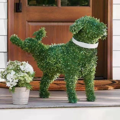 Peeing Dog Topiary Grass Garden Decoration