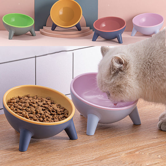 Cat Dog Bowl With Stand Pet Feeding Food Bowls Dogs Bunny