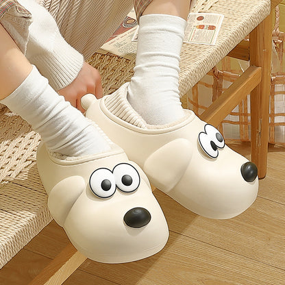 Cute Dog Shoes EVA Winter House Shoes