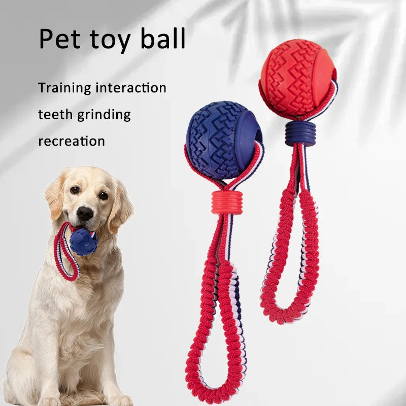 Interactive Dog Toy Ball Interactive Teether With Rope
