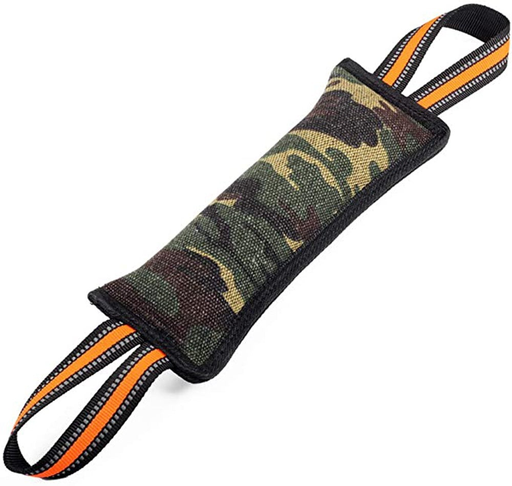 Reflective Dog Training Jute Yellow Edge Bite Stick