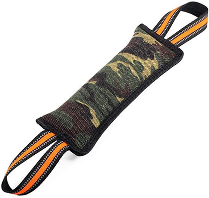 Reflective Dog Training Jute Yellow Edge Bite Stick