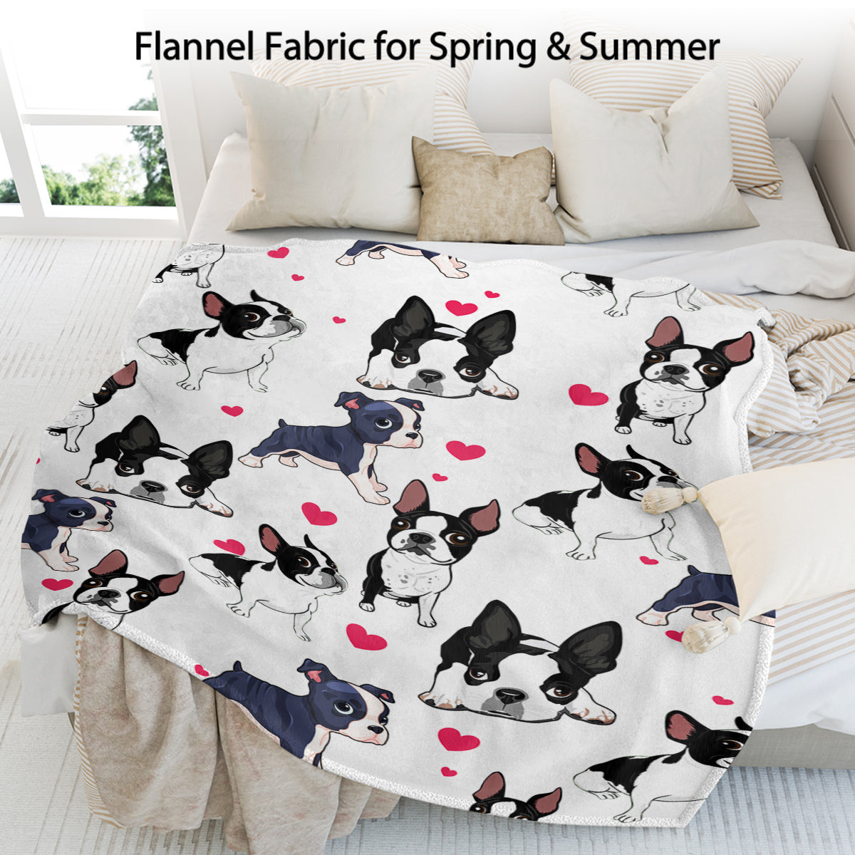 1pc Adorable Fleece Dog Blanket - Soft, Cozy, Lightweight For Couch