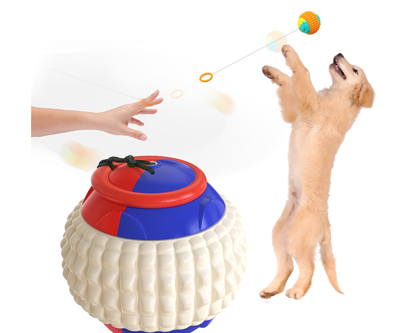 New Pet Draw Rope Hand Throwing Ball ABS Grinding Teeth Dog Training Ball