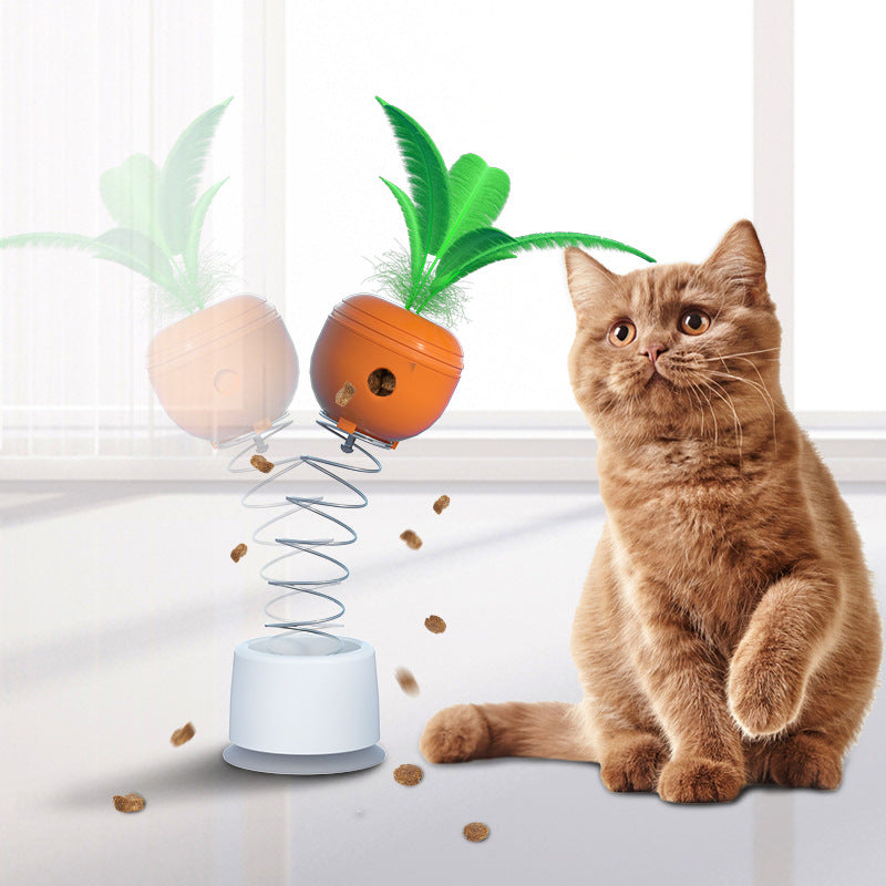Cat Leaking Food Toy Self-Playing Tumbler Toys Funny Swing Feeder