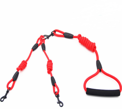 Double traction rope dog walking training