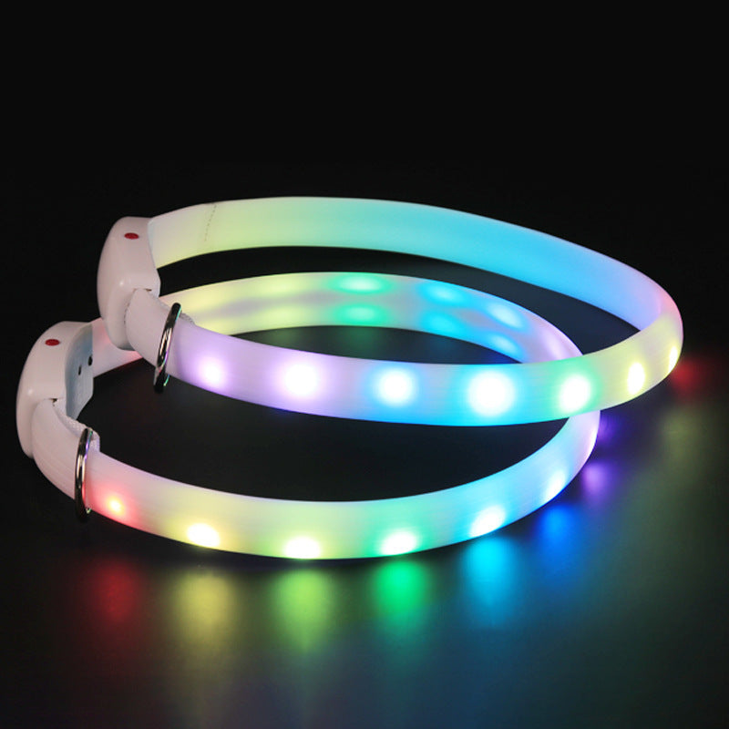 USB Rechargeable Pet Dog LED Glowing Collar Pet Luminous
