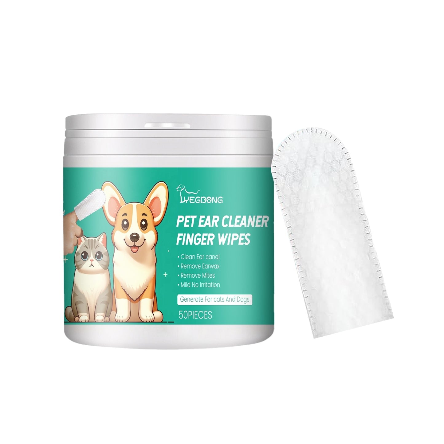 Pet Ear Cleaner Finger Wipes