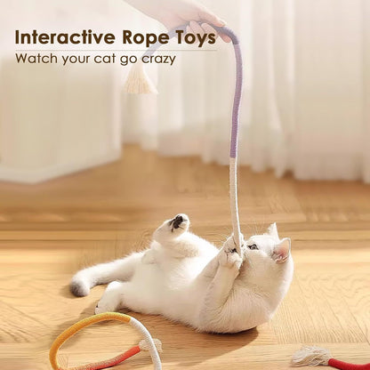 Cotton Rope Cat Toys For Indoor Cats Interactive Cat Rope