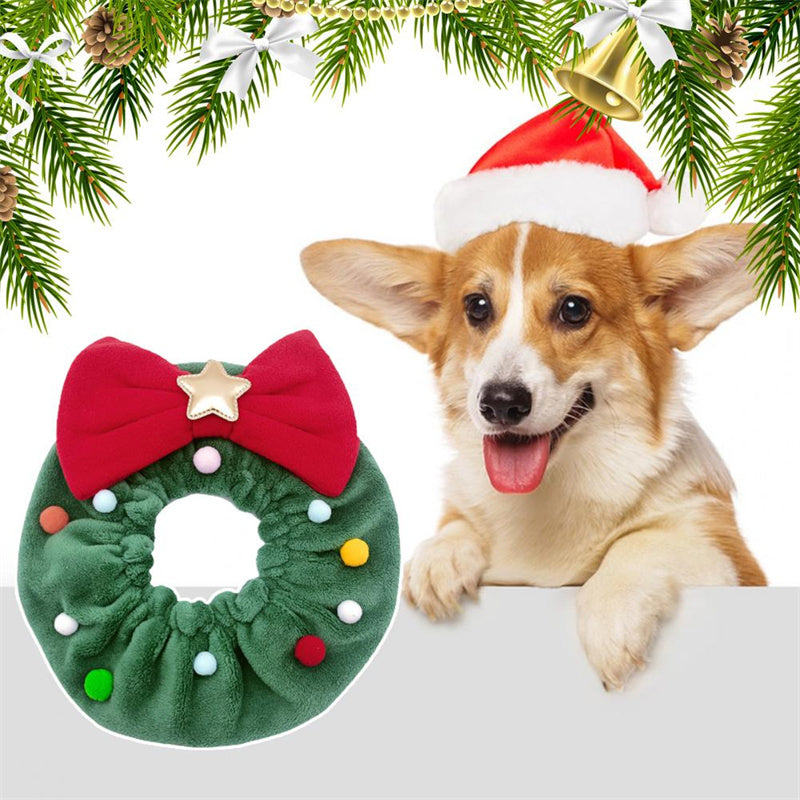 Christmas Pet Bow-knot Collar Friendly To Skin Xmas Pet Scarf
