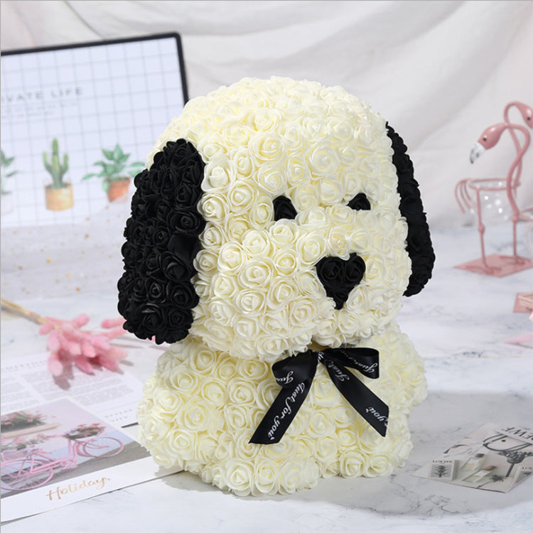 Valentine's Day Rose Pug Soap Flower Creative Gift Rose Bear Dog