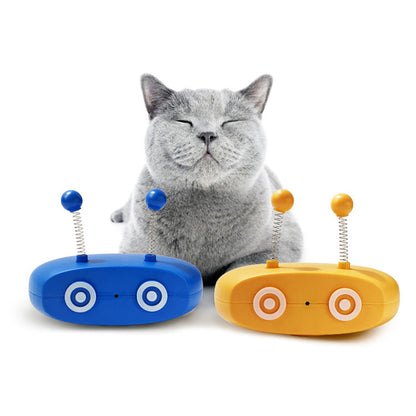 Electric Robot Laser Cat Toy USB Charging Feather Teasing Toys