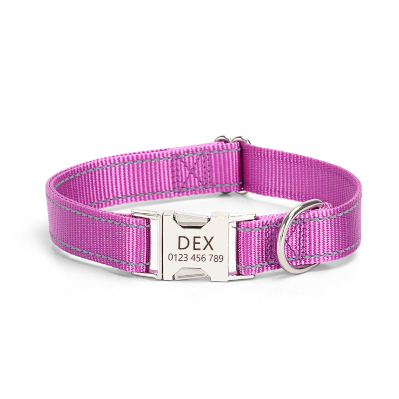 Nylon Reflective Silk Dog Collar