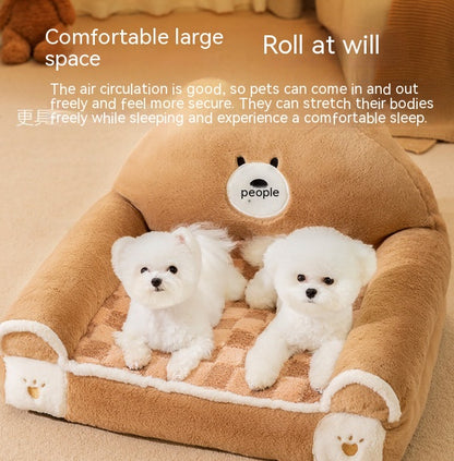 Small And Medium-sized Dogs Teddy Bichon Winter Warm Dog Bed Cat Sofa