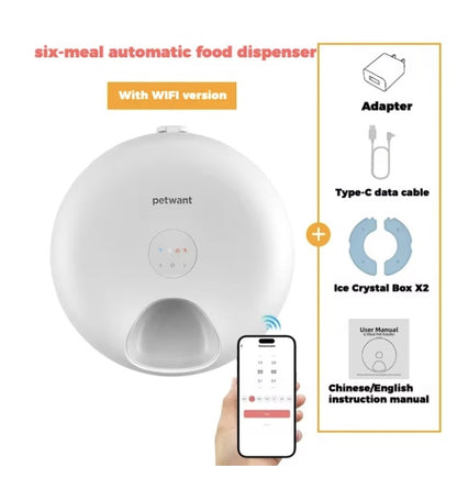 Donut Frost WiFi 6 Meal Automatic Cat Food Dispenser