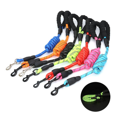 Hot Dog Traction Rope Dog Reflective Nylon Round Rope Traction