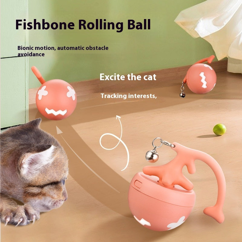 Smart Interactive Cat Toy Ball USB Rechargeable Moving Rolling Ball