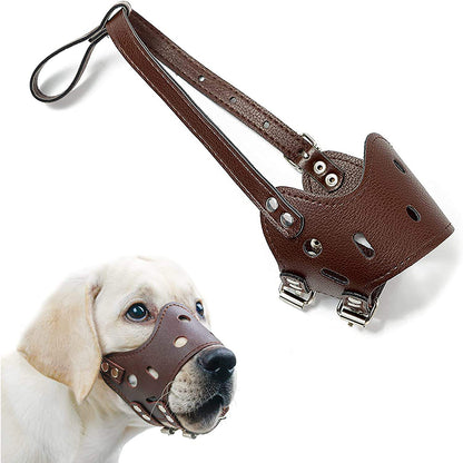 Dog Muzzle Leather, Comfort Secure Anti-Barking Muzzles