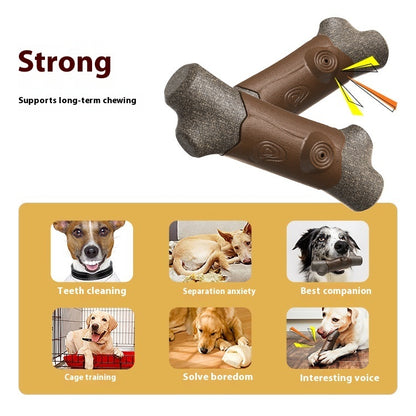 Dog Toy Bite-resistant Can Sound Molar Rod Branches