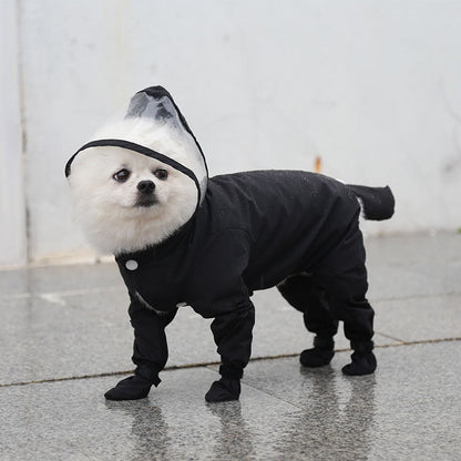 Pet Four-legged All-in-one Waterproof Raincoat