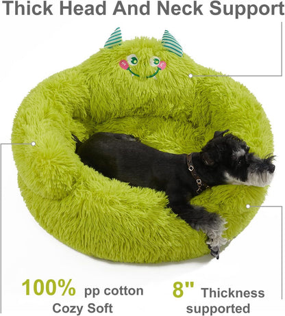 Cute Calming Dog And Cat Bed Indoor High Bolster Donut