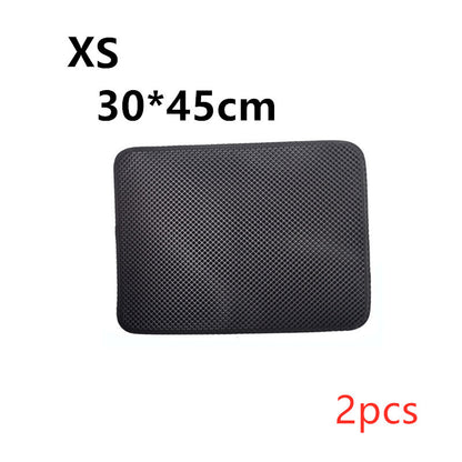 Double Layer Litter Cat Bed Pads Pet Cat Litter Mat Trapping