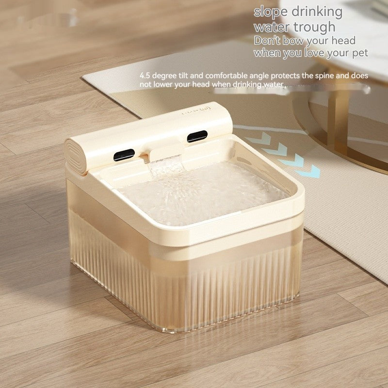 Plastic Pet Smart Water Dispenser Good-looking Triple Filter Drinking Bowl