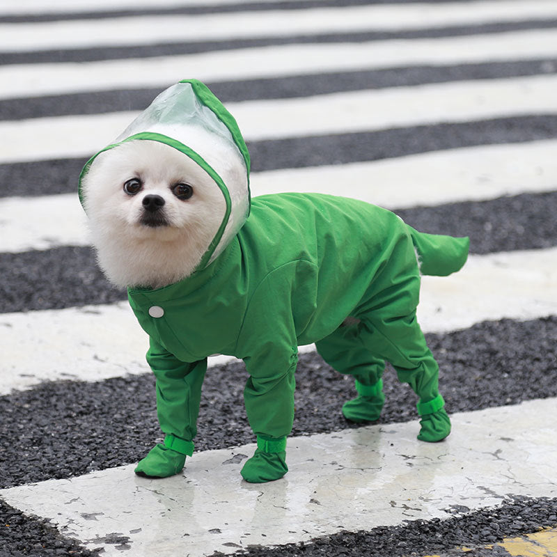 Pet Four-legged All-in-one Waterproof Raincoat
