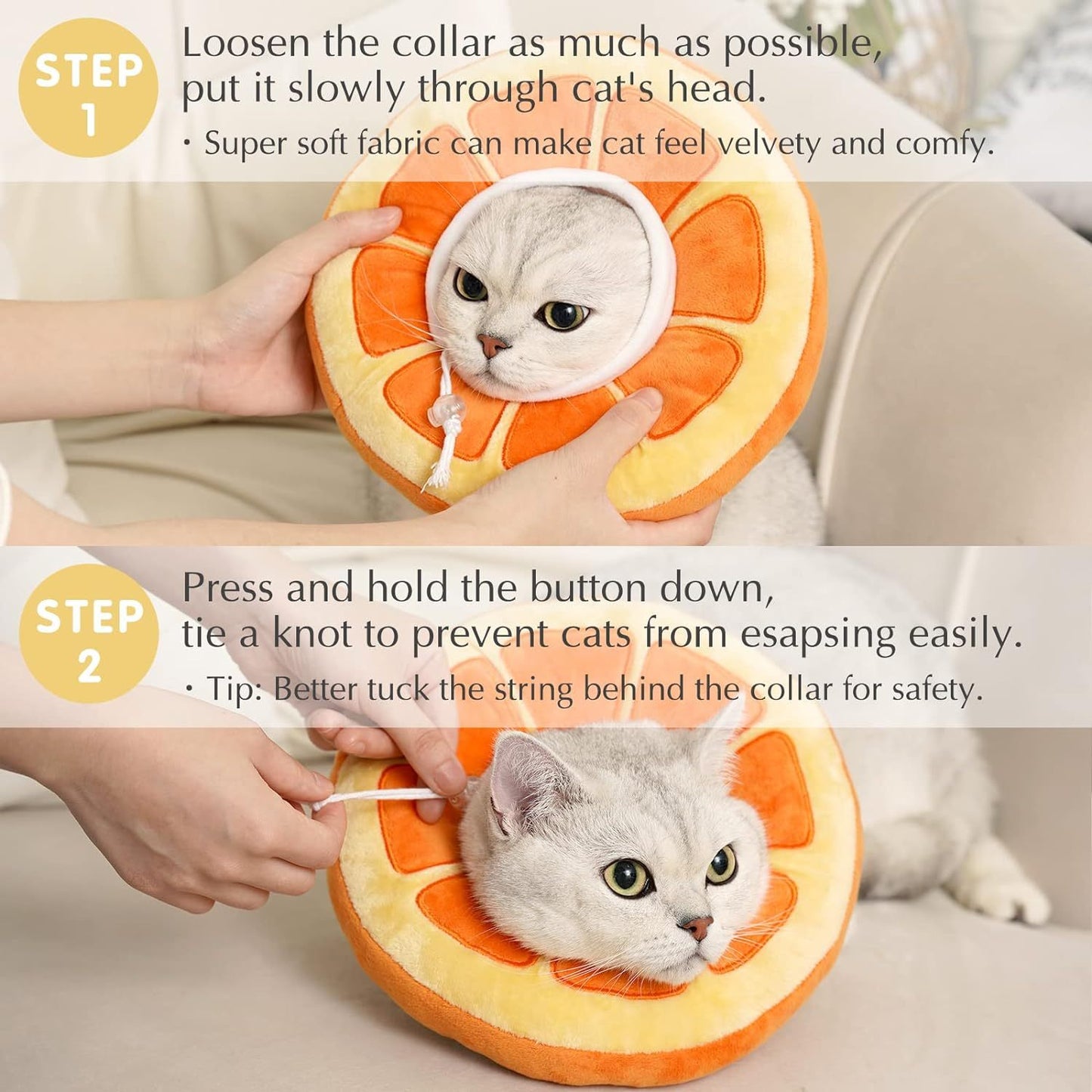 Cute Cat Collar Cone For Recovery After Surgery