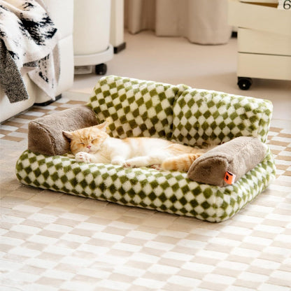 Fluffy Cat Couch  Washable Pet Couch Bed