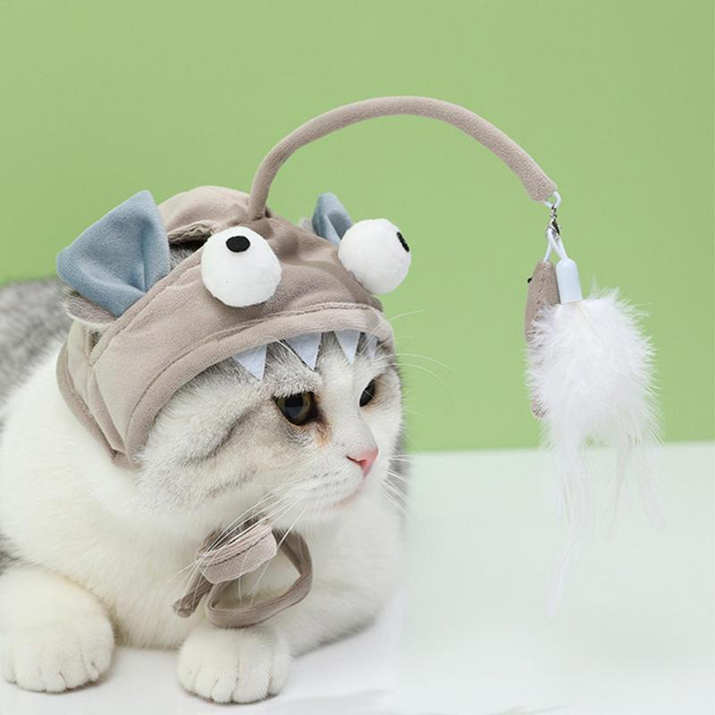 New Head Wearing Feather Funny Cat Stick Funny Cat Toy