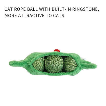 3 PCS Cat Toy Balls Interactive Pet Play Balls Sisal Rope