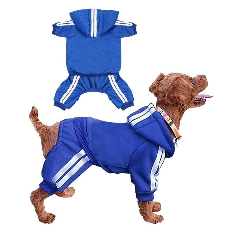 Hooded Casual Pet Dog Hoodie Striped