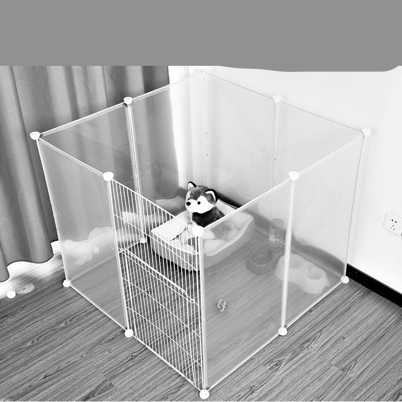 Full Transparent Resin Pet Fence Indoor Dog Cage Free Combination Cat Fence