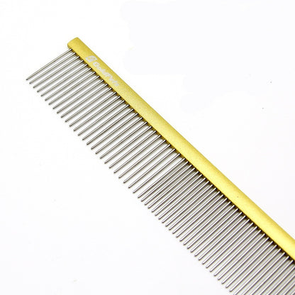 Pet Comb Colorful Stainless Steel Shedding 1mm Dog Grooming Comb