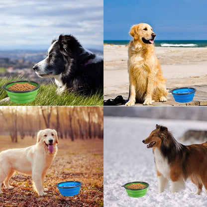 350 And 1000ML Dog Bowls Folding Silicone