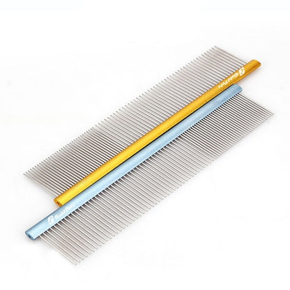 Pet Comb Colorful Stainless Steel Shedding 1mm Dog Grooming Comb
