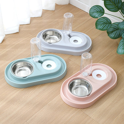 Oval Water Bottle Cat Bowl Anti Ant Pet