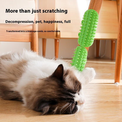 Pets Cat Hair Removal Massage Comb Cats Scratching Rubbing Brush