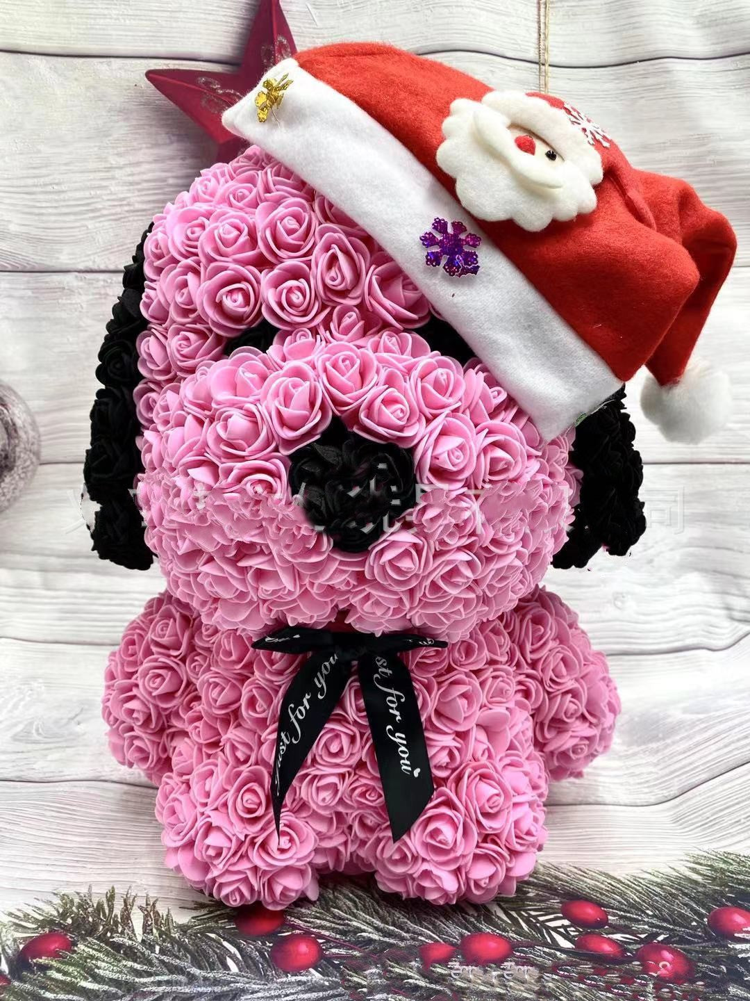 Valentine's Day Rose Pug Soap Flower Creative Gift Rose Bear Dog
