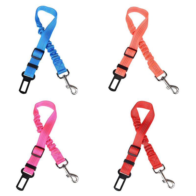 Dog elastic car seat belt traction rope