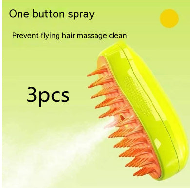 3 In 1 Cat Steam Brush Steamy Dog Brush Electric Spray