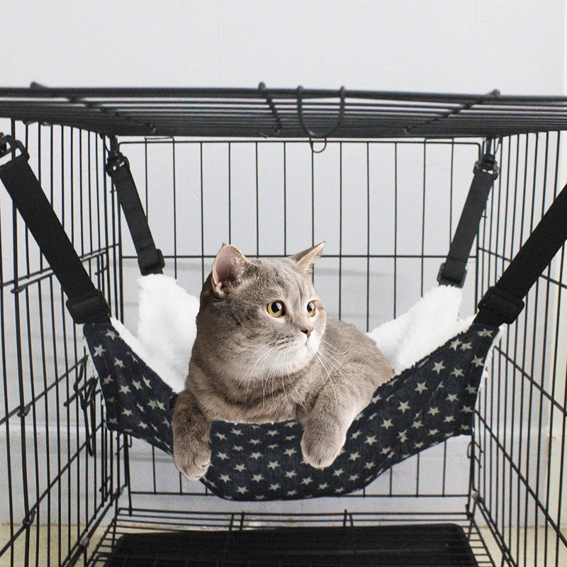 Lamb Fleece Cat Hanging Beds Pets Cage Hammock Bed