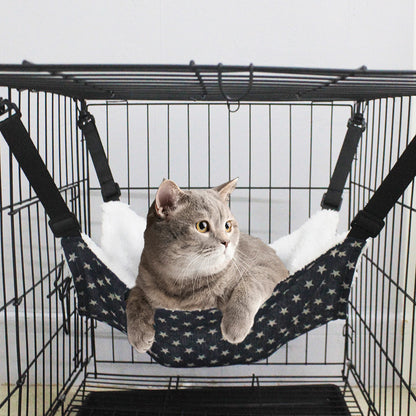 Lamb Fleece Cat Hanging Beds Pets Cage Hammock Bed